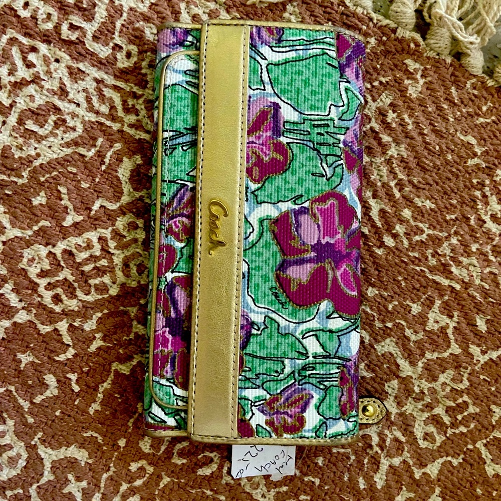COACH Floral fabric wallet